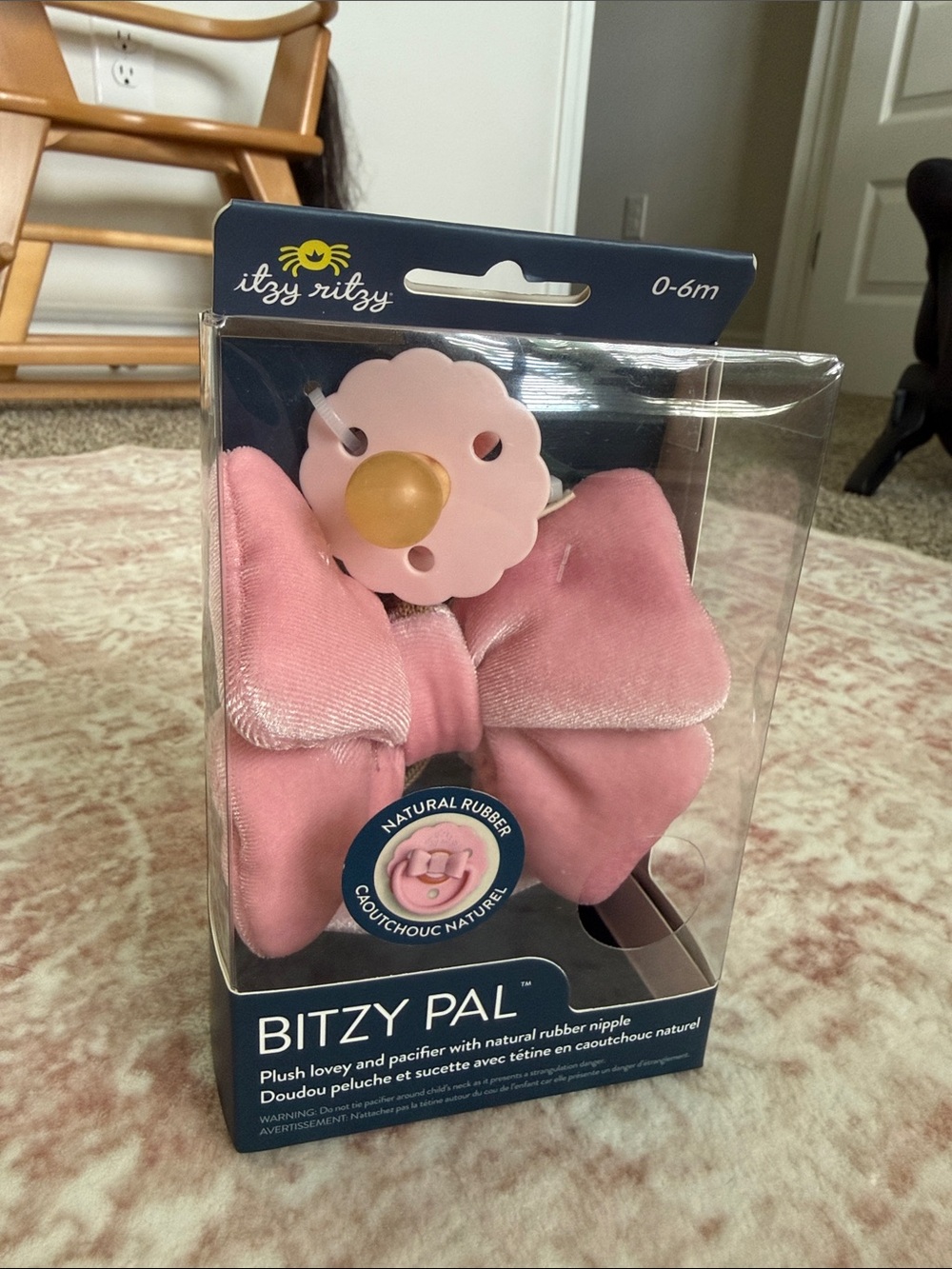 Itzy Ritzy Pink Bitzy Pal Plush Pacifier Lovey